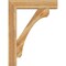 Ekena Millwork Legacy Block Rough Sawn Bracket w/ Offset Brace, Western Red Cedar, 8"W x 36"D x 48"H BKT0806X36X48LEC05RWR - alternate 2